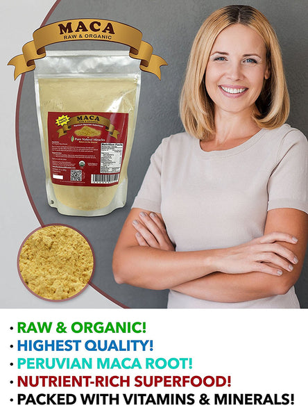 Maca Root Powder, Raw Organic, Best for Hormonal Imbalance by Pure Natural Miracles - ox2ox Gifts and Goods for Everyone