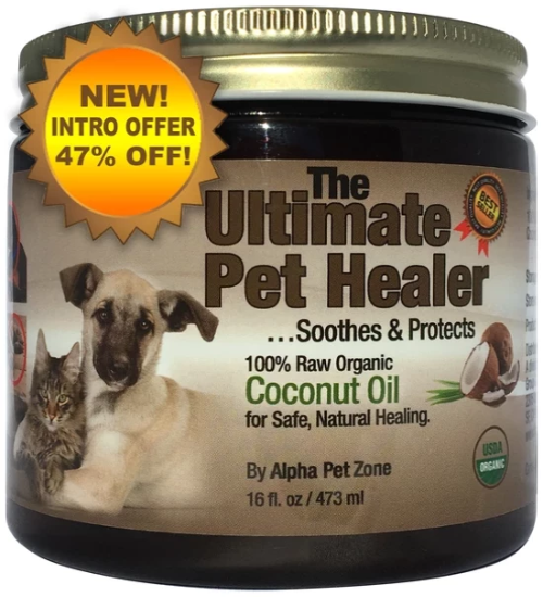 Coconut Oil for Dogs, Treatment for Itchy Skin, Dry Elbows, Paws and Nose by Alpha Pet Zone - ox2ox Gifts and Goods for Everyone